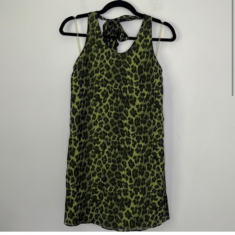 Alice + Olivia gorg silk dress dry cleaned leopard Sz Xs but fits a S 4